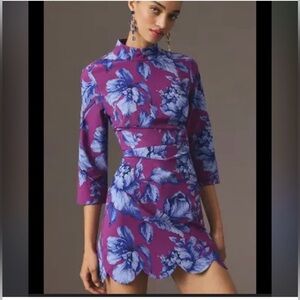 NWT Anthropologie x Maeve Mock-Neck
Floral Shift Mini Dress Size 4